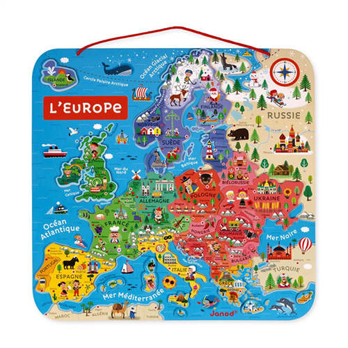 Magnetische puzzelkaart van Europa | Janod Magnetische puzzelkaart van Europa | Janod